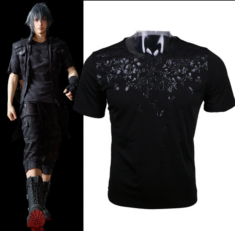 Футболка для косплея Фэнтези финала XV Noctis с аниме FF15 Мужская футболка костюм