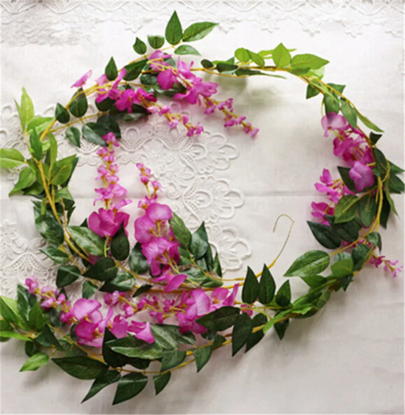 180 см цветок глицинии погремушки искусственные виноградные лозы для