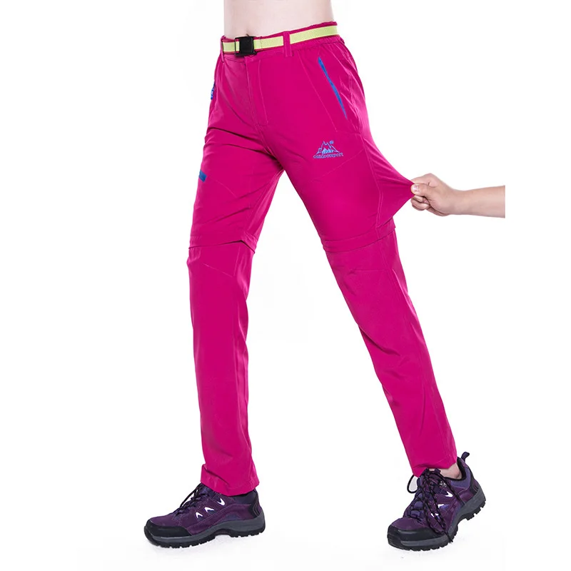 Женские быстросохнущие съемные походные брюки уличные водонепроницаемые для