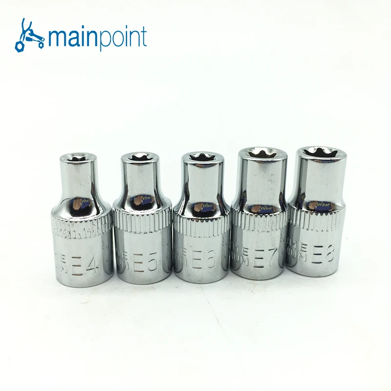 Mainpoint Высокое качество E Socket розетки 5 шт. 1/4 дюйма (6 3 мм) звезда Bit Female Set E4 E5 E6 E7 E8|1/4