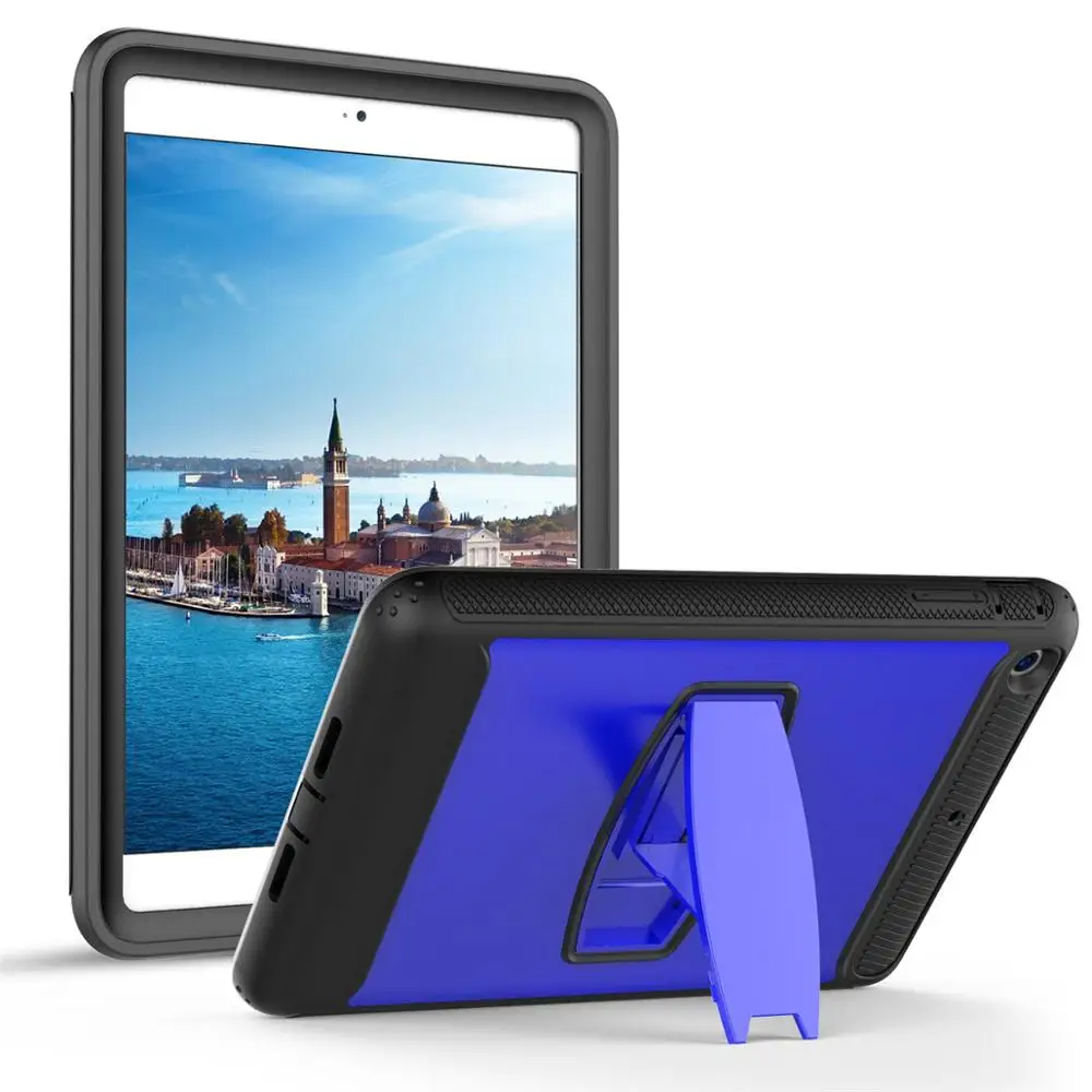 Синий Силиконовая прочная Противоударная подставка чехол для ipad Air 2/Pro 9,7 полная защита чехол для apple ipad 9,7 A1822 A1823 - Цвет: Синий