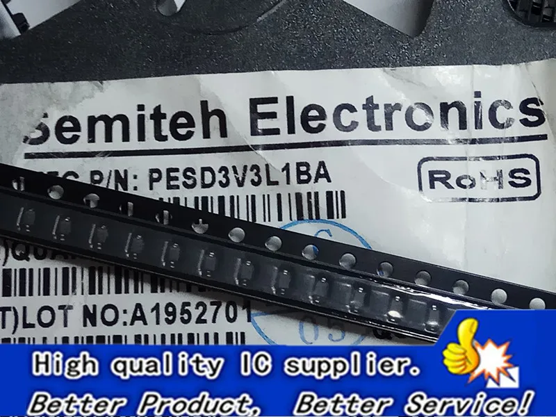 

Free shippin 100pcs/lot PESD3V3L1BA TVS DIODE 3.3V 26V SOD323
