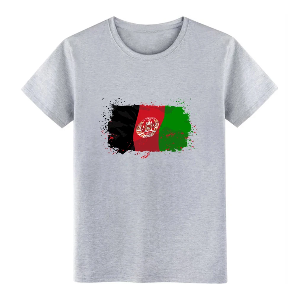 Afganistan флаг логотип Футболка создать футболку Круглый вырез сплошной цвет