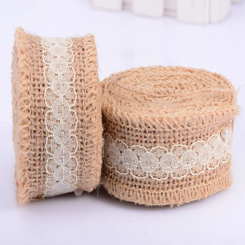 2 м натуральная джутовая лента для торта в рулоне 5 см широкая Свадебная вечеринка