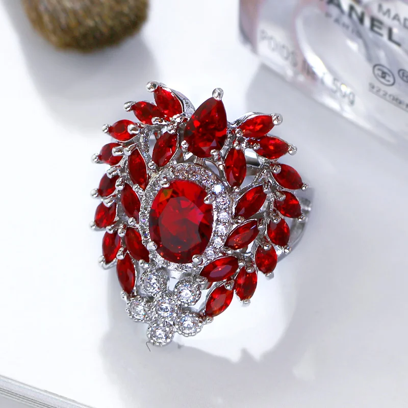 Элегантные ювелирные изделия Цвет Камень Кубический Цирконий Кристалл женские