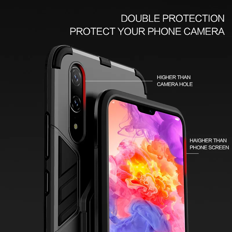 NORTHFIRE Armor Case For Huawei P20 Pro lite Finger Ring Holder P30 Shockproof Combo Bumper Cover |