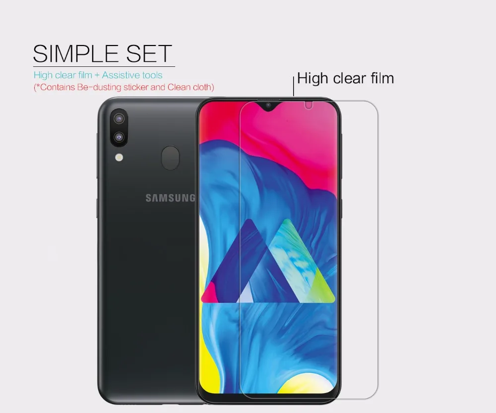 2 шт/комплект Защитная пленка для экрана samsung M20 NILLKIN прозрачная глянцевая Galaxy с