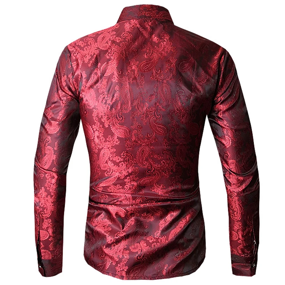 Бренд 2018 г. модные мужские рубашки с длинными рукавами Топы вышивкой мужская