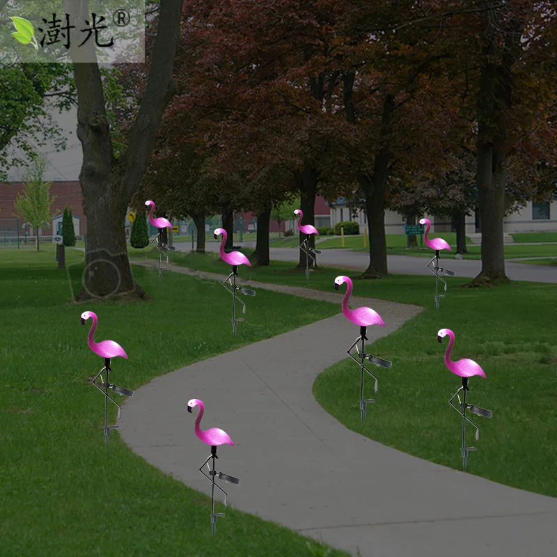 Светодиодный уличный фонарь на солнечной батарее с фламинго водонепроницаемый