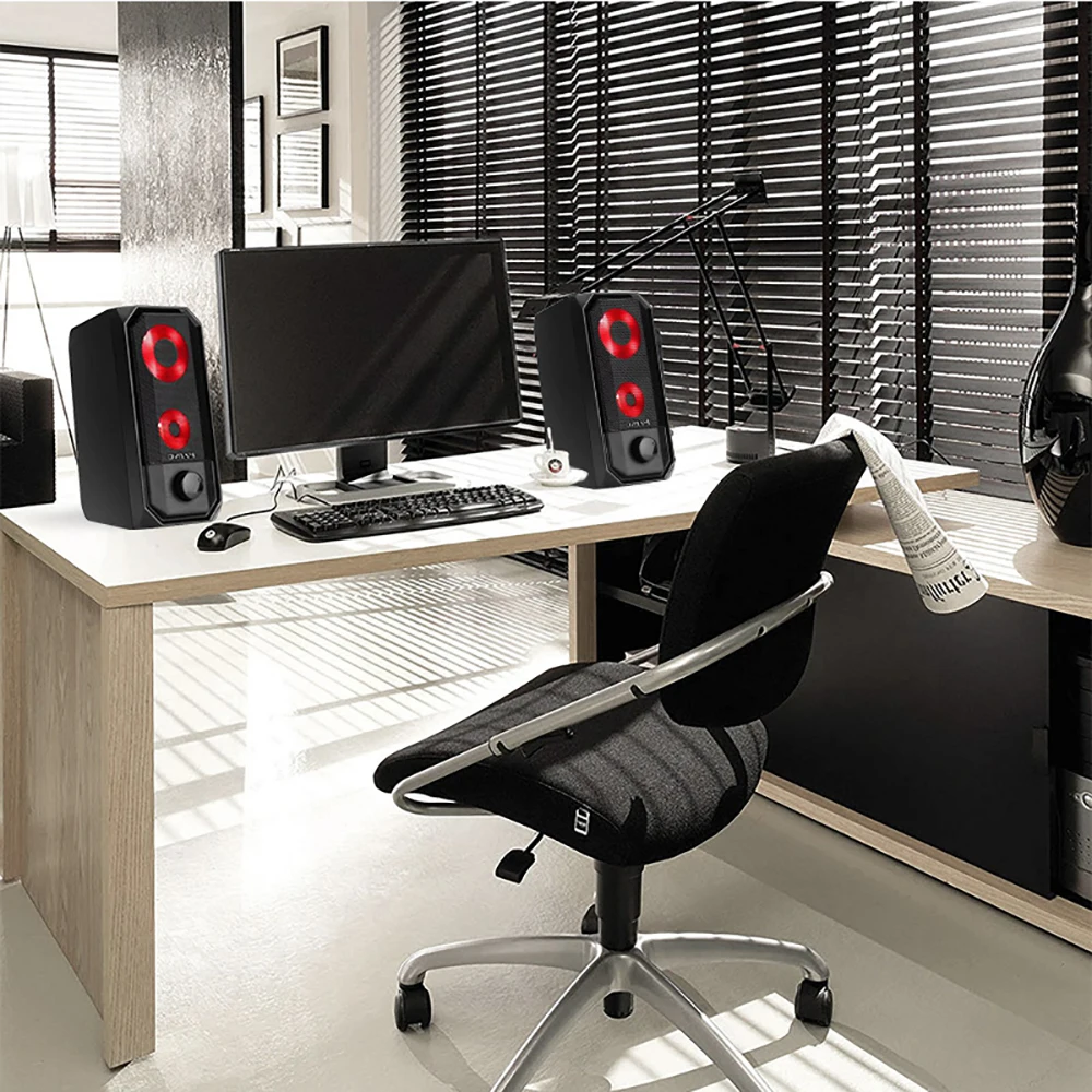 Красочный светильник s компьютерный динамик 2,0 RGB Динамик Сенсорный светильник портативный мини-динамик супер стерео бас для домашнего воспроизведения