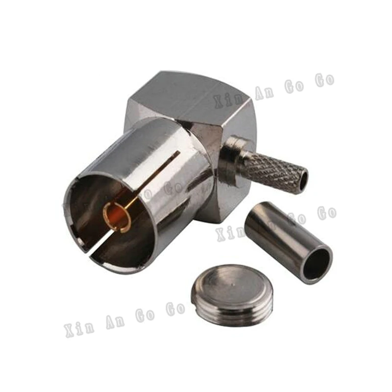 Новинка обжимный разъем RCA мама RF коаксиальный TV гнездовой прямоугольный обжим