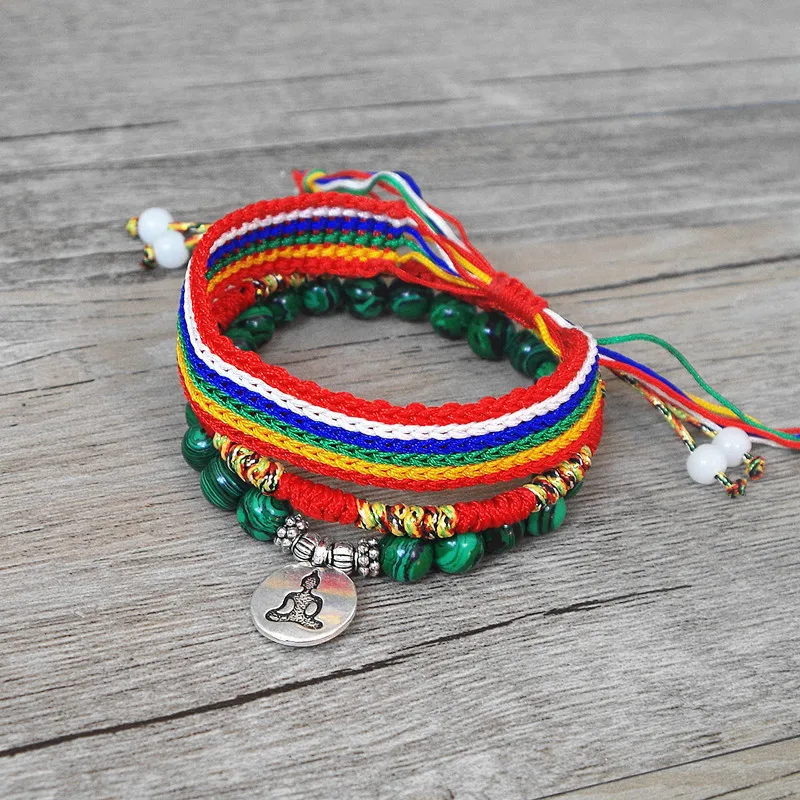 Женский и мужской браслет Malachite из бусин 3 шт./компл. 8 мм|strand bracelets|mala braceletbracelet women |