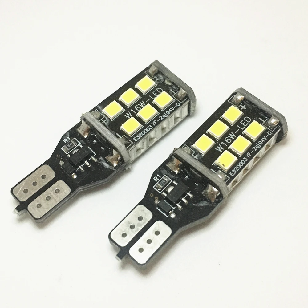 10 шт. светодиодные фонари заднего хода T15 15 SMD 2835 W16W|Сигнальная лампа| |
