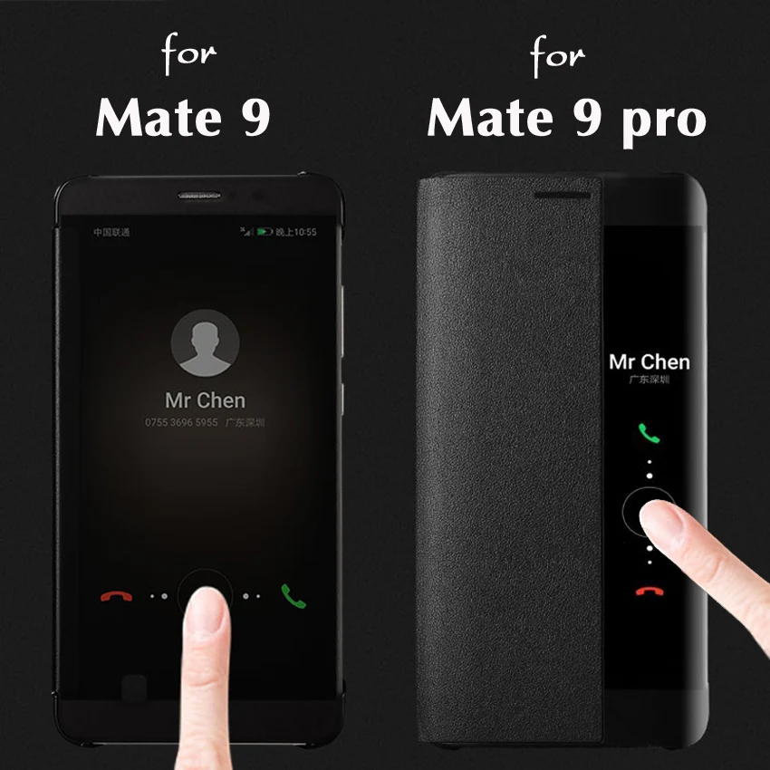 Откидной кожаный чехол для телефона Huawei Mate 9 Pro Smart Touch View Mate9 Mate9pro роскошные