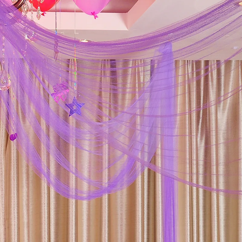 8M Wedding Stair Decoration Tulle Yarn Flower Balls Artificial DIY Decorative Room Veils Crafts for Festival Party Decor | Дом и сад