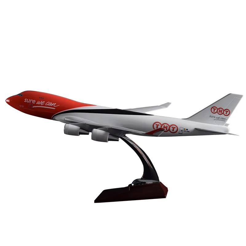 Модель самолета из смолы 47 см модель Боинг 747 TNT Express Airlines B747 дыхательных путей