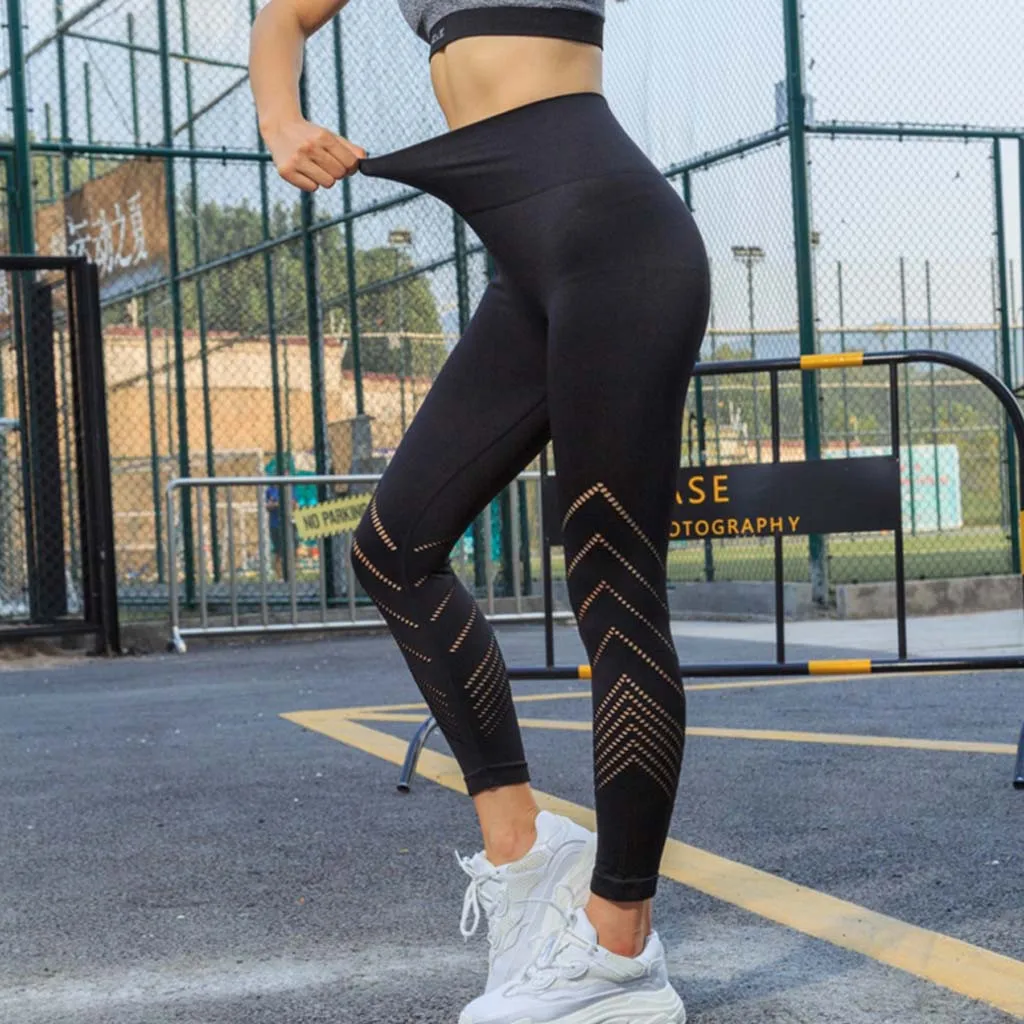 2019 хит продаж женские штаны для йоги с высокой талией эластичные спортивные