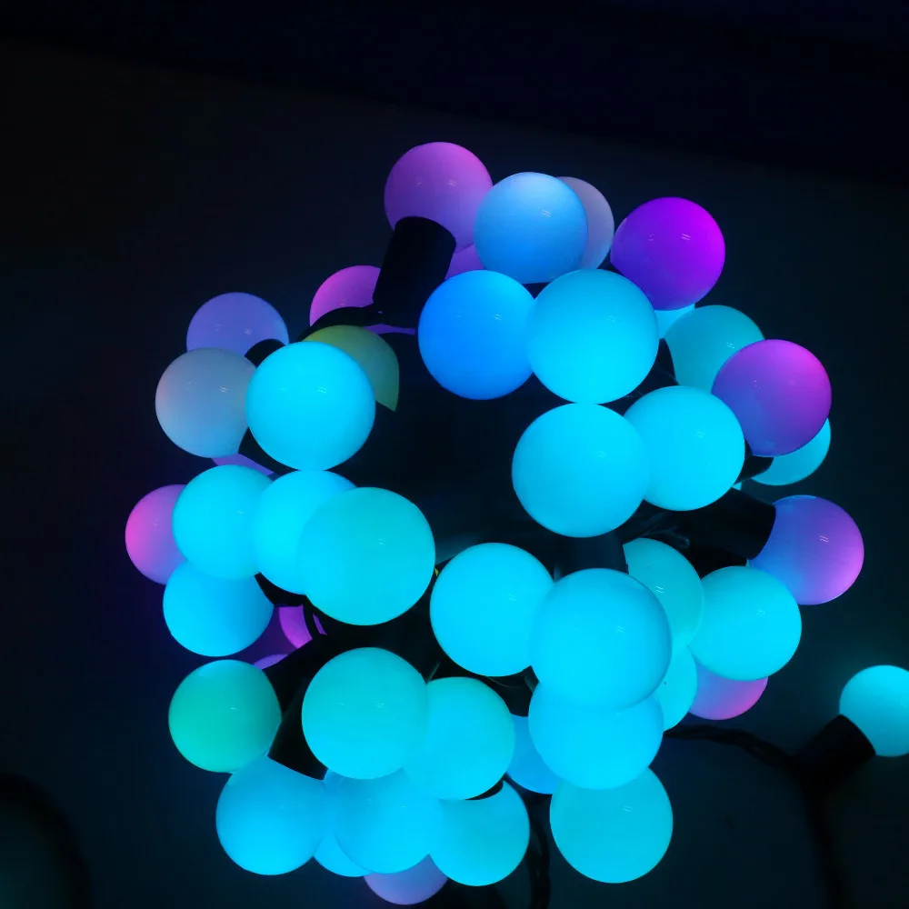 Светодиодный RGB Праздничный Рождественский свет Тип шара 10 м 100 светодиодный