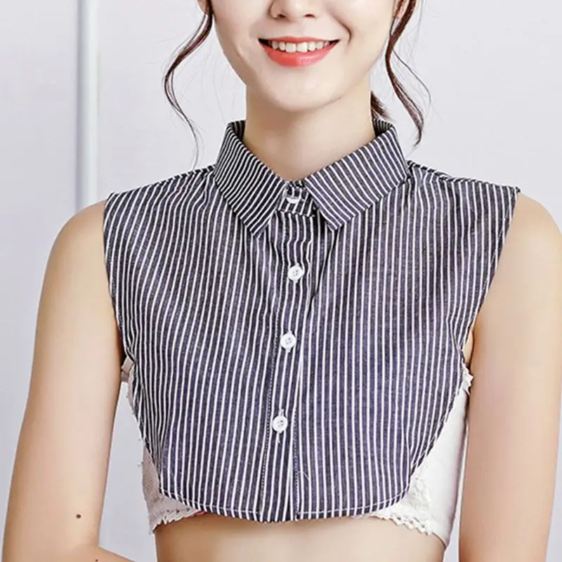 Съемный воротник в Вертикальную Полоску для женщин/мужчин винтажное ожерелье