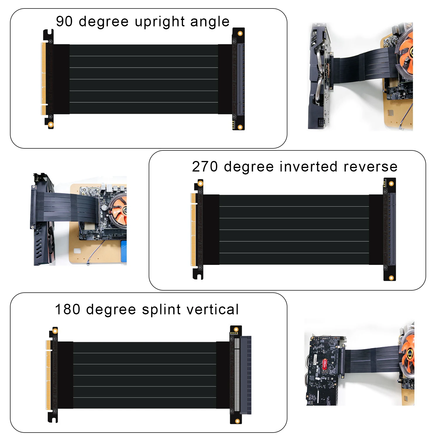 Ubit новый PCI Express PCIe3.0 16x гибкий кабель с ПВХ изоляцией расширение карты Порты и