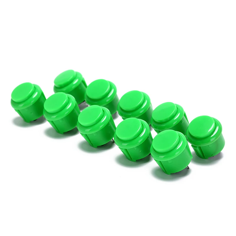 10 шт Встроенный маленький микропереключатель для DIY аркадного контроллера Jamma Mame 24 мм аркадная кнопка круглая кнопка