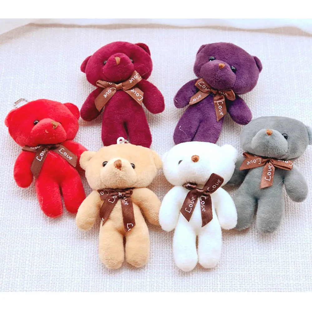 Мини 6 цветов Kawaii 12 см мишка плюшевые игрушки кукла для свадебной вечеринки
