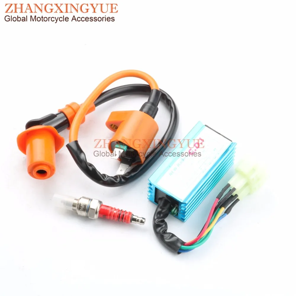 Катушка зажигания AC CDI для скутера 6 контактов Свеча GY6 50cc 125 150cc ATV 139QMB 152QMI 157QMJ