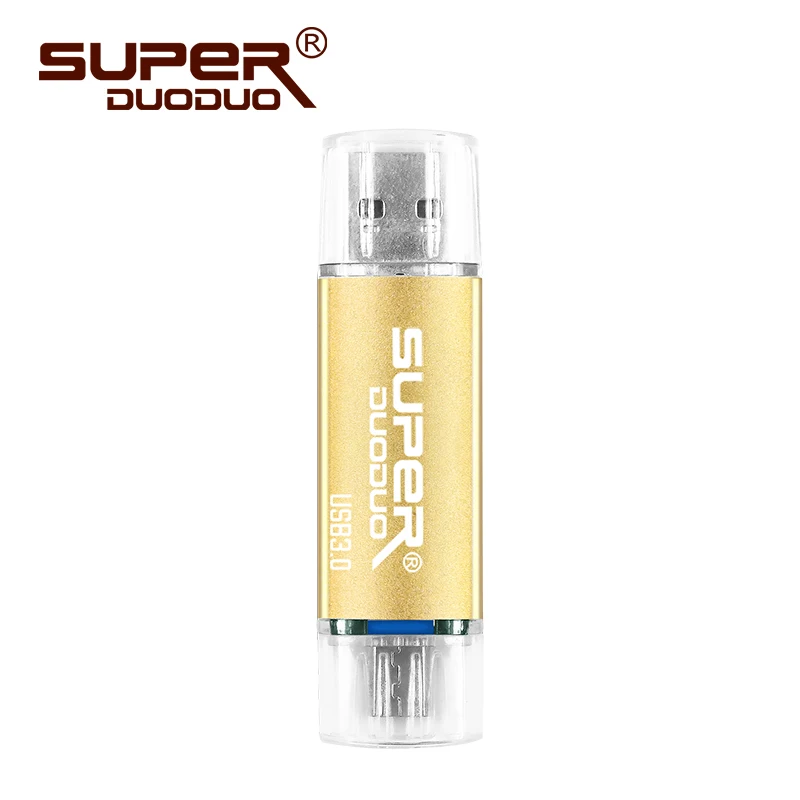 3.0 champagne Лучшая OTG USB флэш-накопитель cle usb 3,0 stick 64G портативный флэш-накопитель смартфон Флешка 4g 8g 16g 32g 128G устройства для хранения - Цвет: 3.0 champagne