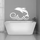 Океан морских животных Дельфин волны наклейки на стены виниловый художественный Декор для дома Ванная комната аквариум плавательный бассейн Wallsticker обои Y-35