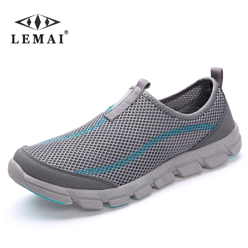 LEMAI 2019 New Men Casual Shoes Summer Mesh For Super Light Flats Foot Wrapping Big Size #36-44 | Обувь