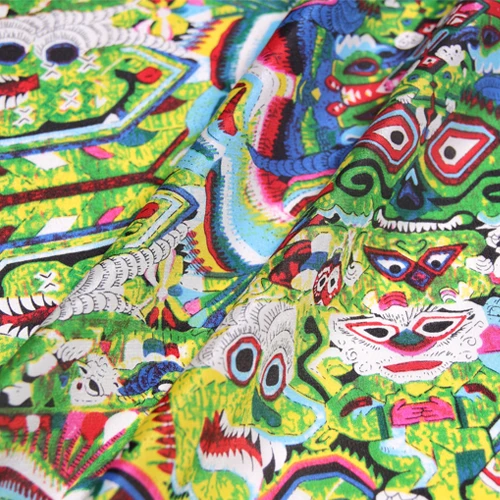 16 мм шелковая ткань с цифровой печатью мягкая крепдешина драпировка для платья