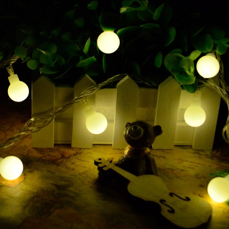 Водонепроницаемая мини гирлянда с шариками 10 м 220 светодиодов в|string lights|ball string