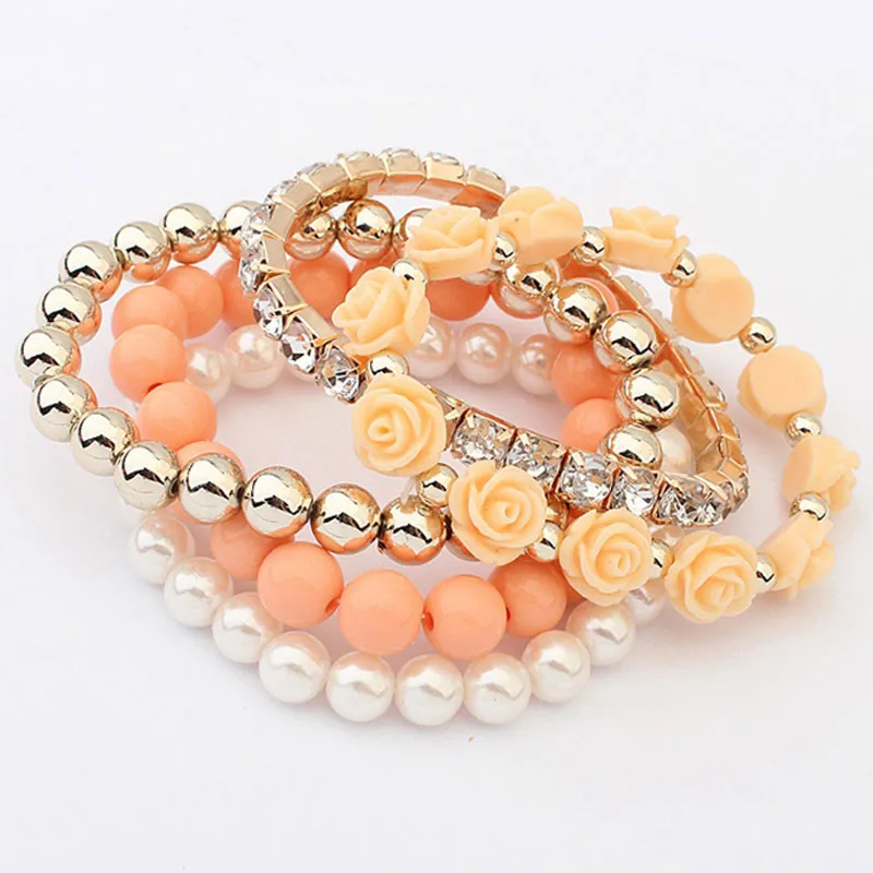 LNRRABC женский браслет ручной работы новый стиль бусины богемный эластичный