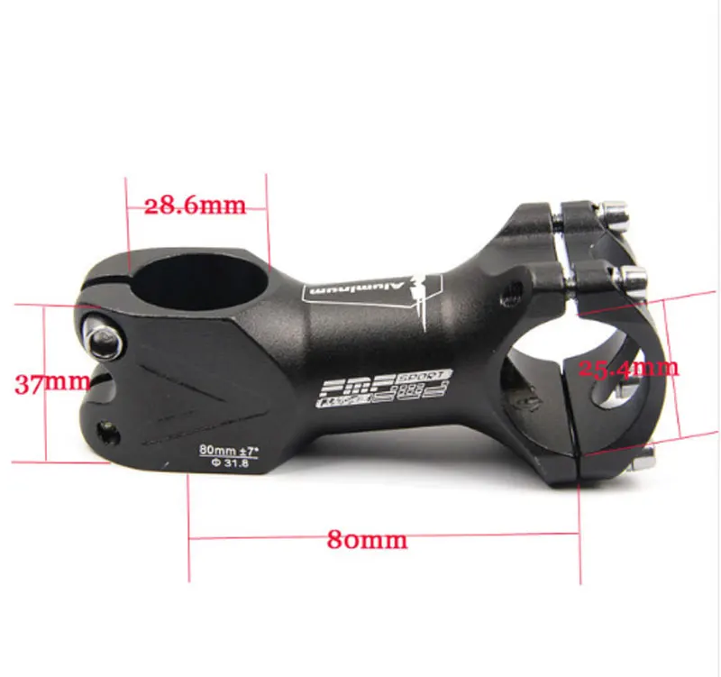 FMF Bicycle Stem Aluminium Alloy 38/60/80/90 mm*31.8 mm,25.4 mm Cycling Handlebar Stem Mountain Road MTB Bike Stem High Quality