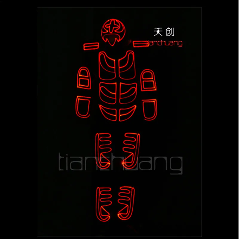 TC-126 RGB одежда полноцветный СВЕТОДИОДНЫЙ Красочный Свет Робот костюмы мужская