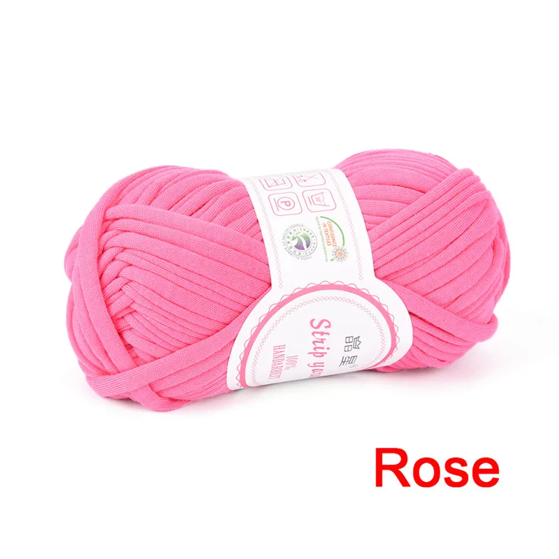 rose DIY вязание крючком ткань Необычные Пряжа Lanas Para Tejer ручной вязки ковры тканые нитки хлопок Толстая шерсть вязаная корзина одеяло г/шт. 100 - Цвет: rose
