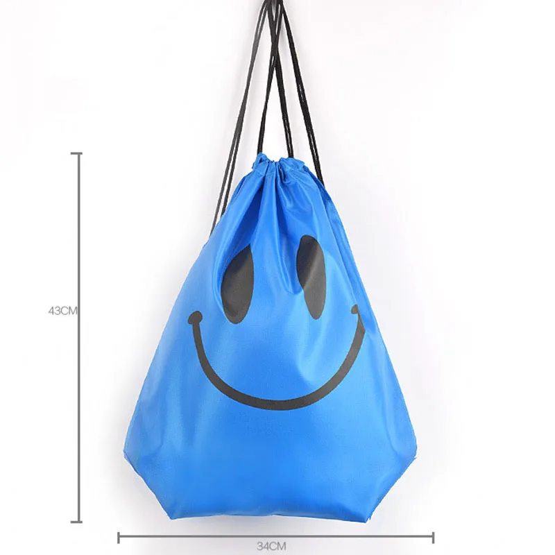 Сумка на шнурке со смайликом Mochila для путешествий пляжа шоппинга функциональные