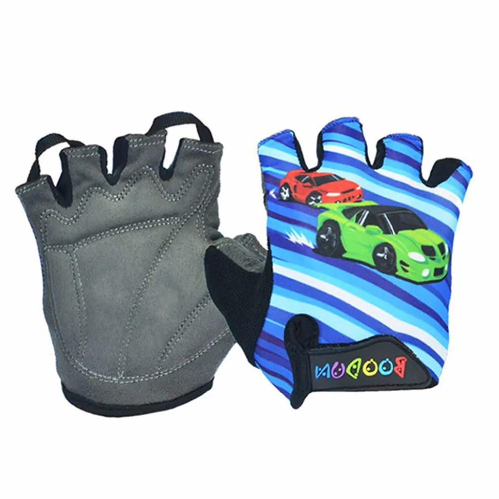 Детские дорожные дышащие велосипедные перчатки для верховой езды на полпальца