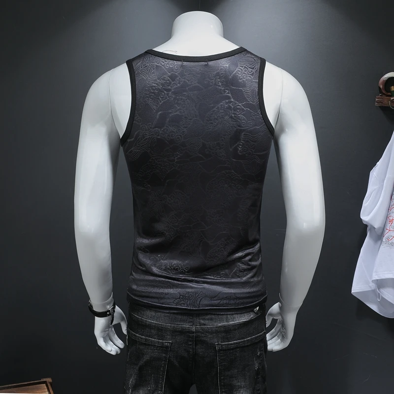 Топы на бретелях для мужчин лето 2019 жилет с короткими рукавами ma3 jia3 ice silk item no 813 P35
