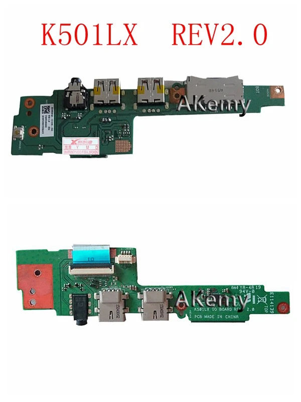 K501UX K501LX K501UW USB IO плата для For Asus A501L K501 K501LB K501U A501U K51UXM кабель ноутбука аудио JACK