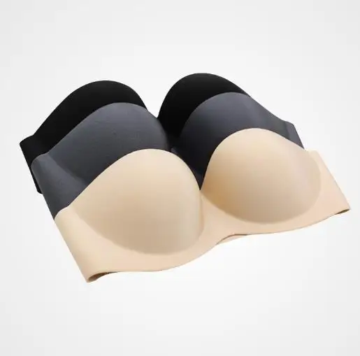 Сексуальный женский невидимый бюстгальтер без бретелек однотонный бесшовный