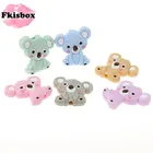 Fkisbox5 шт., Koala, детские игрушки, детские бусины, Детские Прорезыватели для зубов, силиконовые бусины без БФА для ожерелья