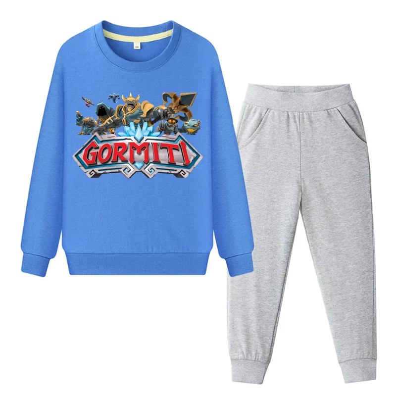 Child Pullover Coat+Pant Suit For Kids Clothing Sets Boys Gormiti Game Clothes Set Girls Pink Sports Tracksuits Baby 2019 WL105 | Детская