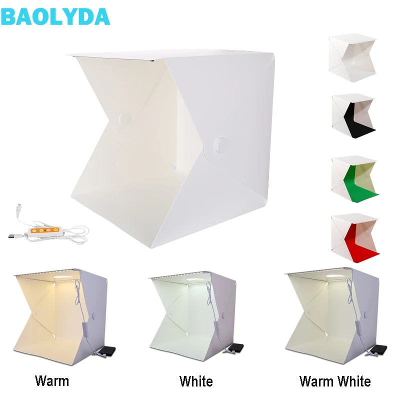 Baolyda 40*40 см световая коробка для фото лайтбокс Регулируемая яркость мини