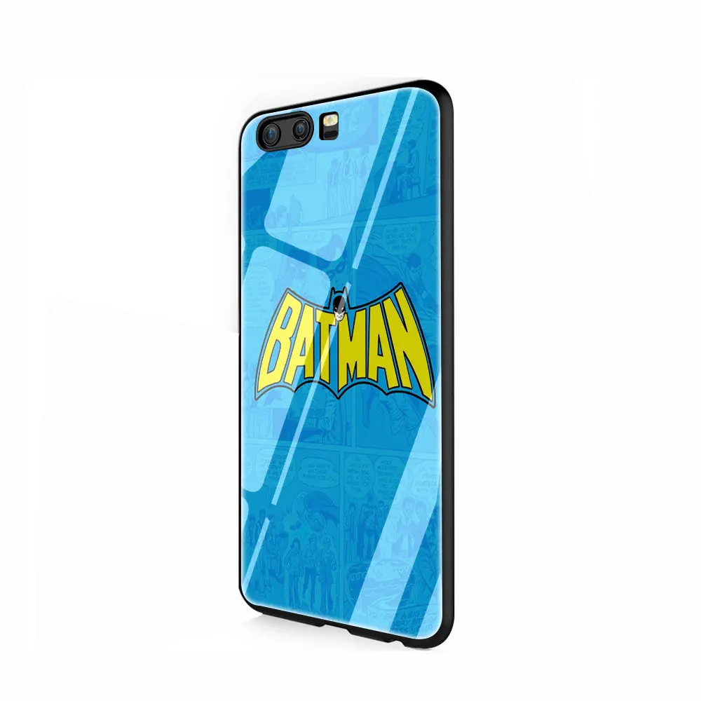 G10 Marvel Бэтмен логотип закаленное стекло крышка чехол для Huawei P10 P20 30 mate 20 Honor 9 10 Lite Pro 7A 8X P Smart - Цвет: G10