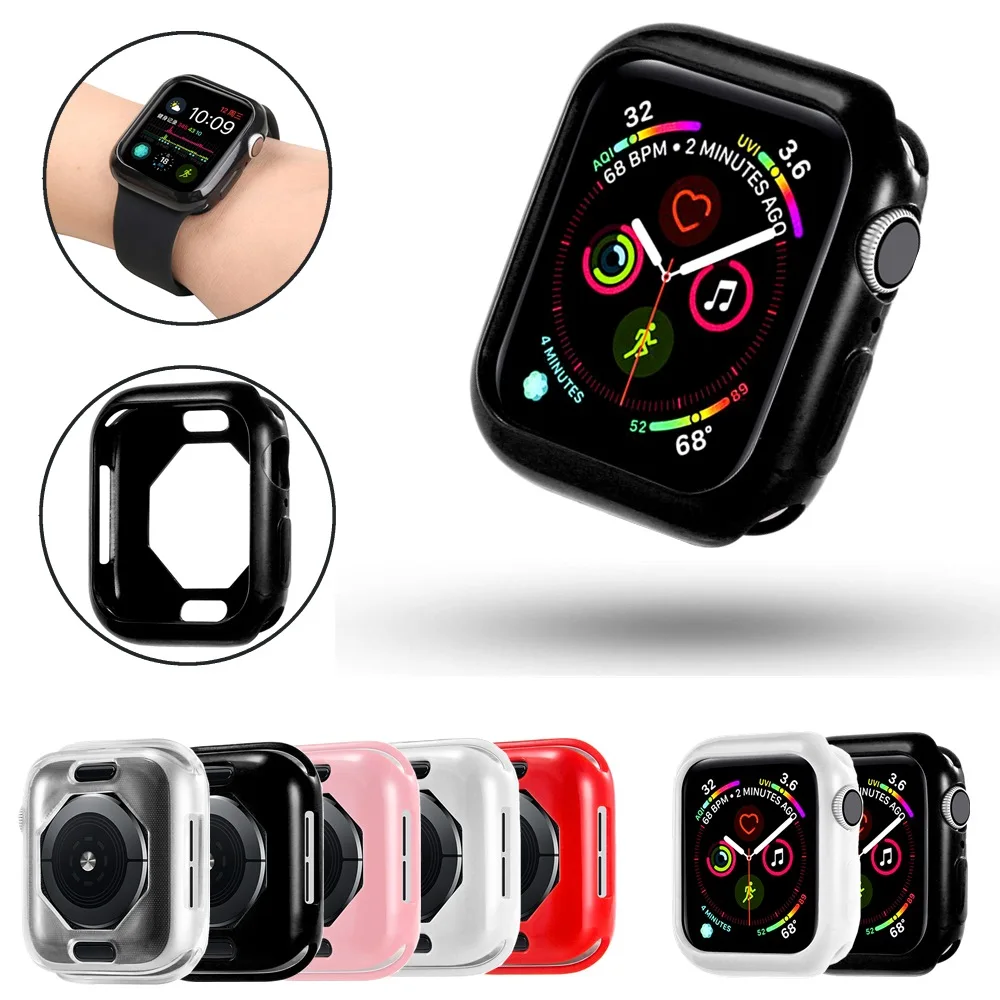 Новый дизайн ТПУ защитный чехол для Apple Watch серии 6 5 4 SE Ударопрочный силиконовый