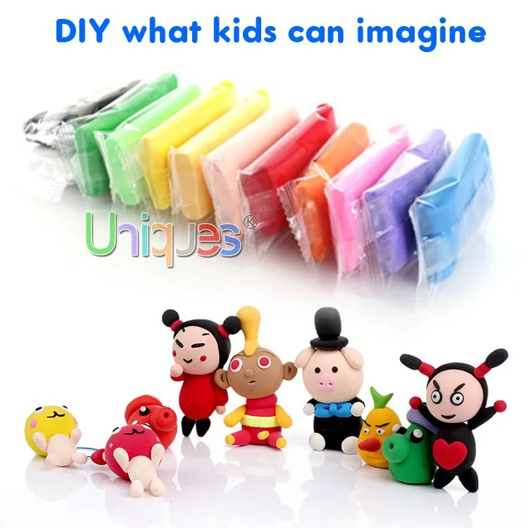 24 шт. слайм сделай сам воздушная сухая глина игровое тесто мягкая для