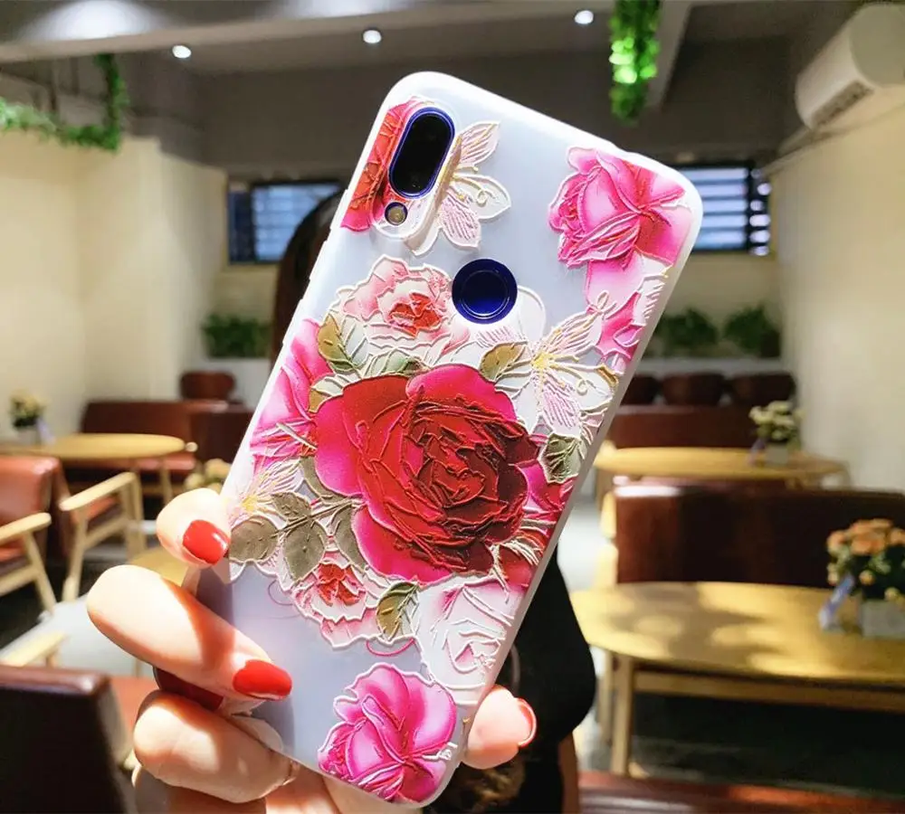 Xiaomi Redmi Note 7 Case Innovation Painted TPU Silicone Soft All Inclusive Cover For Pro Phone #V | Мобильные телефоны и