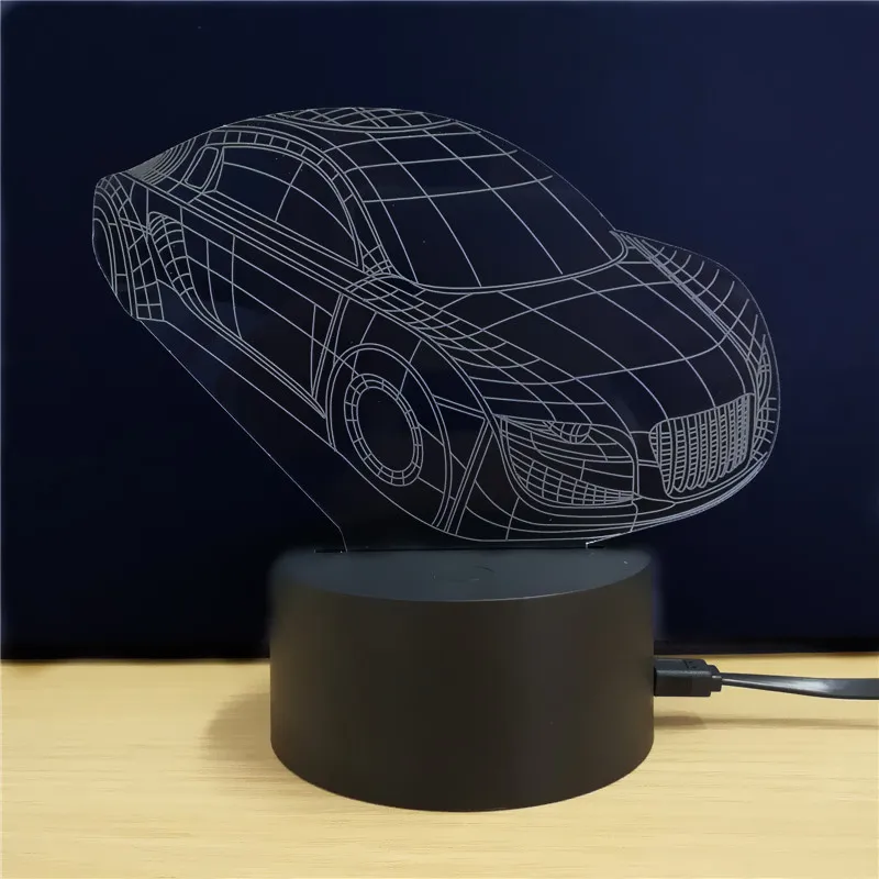 Автомобильный 3D светодиодный светильник акриловый знак домашний декор