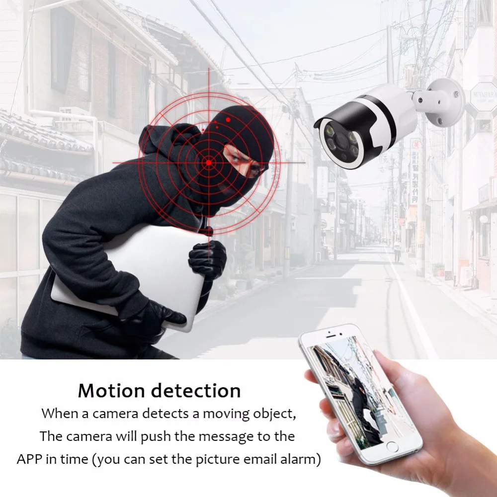 Беспроводная цилиндрическая IP камера с Wi Fi 2 МП 1080P|Камеры видеонаблюдения| |